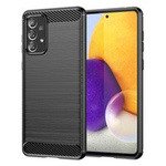Carbon Case flexibilní pouzdro kryt Samsung Galaxy A73 černý