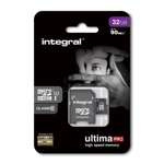 Integrovaná paměťová karta 32GB microSDHC Ultima Pro cl. 10 UHS-I 90 MB/s + adaptér