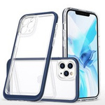 Čirý gelový kryt 3v1 pouzdro pro iPhone 11 Pro s modrým rámečkem