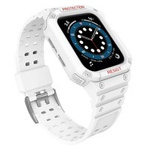 Ochranný řemínek s pouzdro pro hodinky Watch 7 / 6 / 5 / 4 / 3 / 2 / SE (45 / 44 / 42mm) pouzdro pancéřový kryt hodinek bílý
