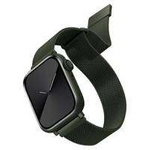 UNIQ řemínek Dante Apple Watch Series 4/5/6/7/SE 42/44/45mm. Nerezová ocel zelená/zelená