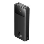 Baseus Bipow Digitální displej Rychlé nabíjení Power banka 20000mAh 25W černá (s Baseus Mini bílý nabíjecí kabel typ C na typ C 60W(20V/3A) 50cm černý)