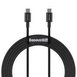 Baseus Superior kabel USB Type C - USB Type C kabel rychlé nabíjení Quick Charge / Power Delivery / FCP 100W 5A 20V 2m černá (CATYS-C01)