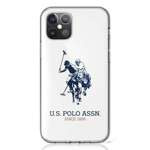 Pouzdro US POLO Apple iPhone 12 12 Pro Shiny Big Logo USHCP12MTPUHRWH Bílé pouzdro