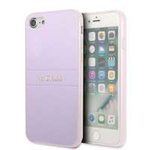 Obal Guess Guhci8psasbpu iPhone 7/8 / Se 2020 / Se 2022 Hardcase Purple/purple Saffiano Hot Stamp &amp; Metal Logo Case