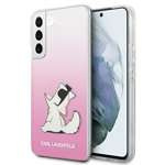 Pouzdro KARL LAGERFELD Samsung Galaxy S22 Plus Choupette Eat Pink Hardcase