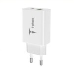 NABÍJENÍ SÍTĚ T-PHOX RYCHLÉ USB-C 20W + USB 18W QC 3.0 BÍLÁ / BÍLÁ