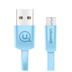 Kabel Plochý USAMS MicroUSB 1,2 m modrý