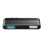 USAMS USB-C Mini HUB 2xUSB Micro SD adapter SJ463HUB01 US-SJ463 Gray