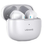 USAMS Sluchátka Bluetooth 5.2 TWS NX10 Series Duální bezdrátový mikrofon bílý/bílý BHUNX02
