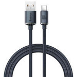 [RETURNED ITEM] Baseus Crystal Shine Series kabel USB kabel pro rychlé nabíjení a přenos dat USB Typ A - USB Typ C 100W 1,2 m černý (CAJY000401)