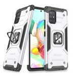 Wozinsky Ring Armor Tough Hybrid Case Cover + magnetický držák pro Samsung Galaxy A71 5G Silver