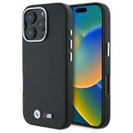 Cover BMW iPhone 16 Pro Max nero/nero durocase M Smooth Full Wrapped Metal