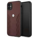 BMW Apple iPhone 11 Pouzdro zakřivené perforované červené pevné pouzdro