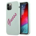Pouzdro GUESS Apple iPhone 12 Pro Max Silicone Vintage GUHCP12LLSVSBF Blue Fuchsia Hardcase
