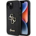 Etui Guess GUHCP15SHG4SGK iPhone 15 6.1" czarny/black hardcase Glitter Script Big 4G Case