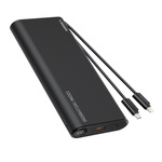 VEGER powerbank 25000 mAh z wbudowanymi kablami Typ C / Lightning PD 130W TCE130 (W2503) czarny