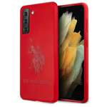 Pouzdro US POLO Samsung Galaxy S21 Plus Silicone On Tone USHCS21MSLHRTRE Red Case