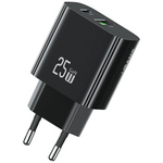 Ładowarka sieciowa USAMS CC315 T65 25W   1xUSB-C 1xUSB-A Fast Charging czarny