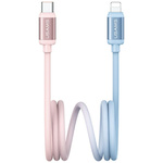 Kabel USAMS Bicolor Series SJ757 PD 30W USB-C/Lightning 1.2m niebiesko różowy