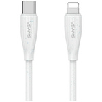 Kabel USAMS Green Series SJ717 30W USB-C do Lightning 1m biały