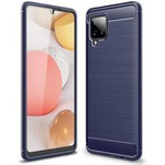 Carbon Case flexibilní pouzdro kryt Samsung Galaxy A42 5G modrý
