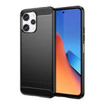 Ohebné pouzdro s karbonovým vzorem pro Xiaomi Redmi 12 Carbon Case - černé