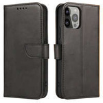 Magnet Case elegantní pouzdro pouzdro kryt s klopou a funkcí stojánku iPhone 13 Pro Max černé