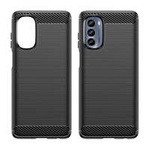 Obal Carbon Case obal pro Motorola Moto G62 5G flexible silikonový carbonový cover black Case