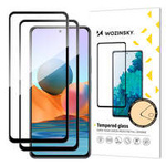 Wozinsky sada 2x super odolné tvrzené sklo s celoplošným lepidlem, celá obrazovka s rámečkem, přátelský k Xiaomi Redmi Note 10 Pro Black