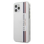 Pouzdro US POLO Apple iPhone 12 12 Pro Tricolor Collection USHCP12MPCUSSWH Bílé pouzdro