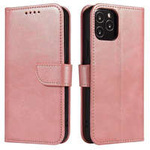 Magnet Case elegantní pouzdro pouzdro kryt s klopou a funkcí stojánku Samsung Galaxy A73 růžový