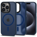 Obal Tech-protect Magmat MagSafe iPhone 15 Pro MATTE Navy Case