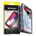Wozinsky Full Magnetic Case 360 Magnetické pouzdro Přední a zadní kryt s vestavěným sklem Vivo X60 Black-Transparent