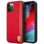Pouzdro FERRARI Apple iPhone 12 Pro Max On Track Carbon Stripe Red Hardcase