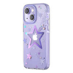Obal Kingxbar Heart Star Series obal iPhone 14 Plus zadní kryt fialová hvězda Case