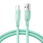 Joyroom Multi-Color Series SA34-AC6 Kabel USB-A / USB-C 100W rychlý přenos 1m – zelený