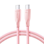 Joyroom Multi-Color Series SA34-CC3 USB-C / USB-C 60W kabel pro rychlý přenos 1m - růžový