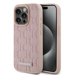Etui Karl Lagerfeld KLHMP15XPKHPORPP iPhone 15 Pro Max 6.7" hardcase różowy/pink Leather Monogram Metal Logo