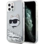 Obal Karl Lagerfeld KLHCP12MLNCHCS iPhone 12/ 12 Pro 6,1" stříbrná/stříbrná hardcase Glitter Choupette Head Case