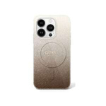 Etui Guess iPhone 16 Pro 6.3" brązowy/brown hardcase IML Glitter Gradient MagSafe