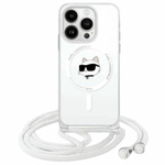 Etui Karl Lagerfeld iPhone 16 hardcase transparent IML Choupette Head & Cord Magsafe