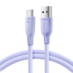 Joyroom Multi-Color Series SA34-AC6 Kabel USB-A / USB-C 100W rychlý přenos 1m – fialový