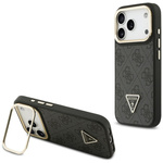 Etui Guess 4G PU Triangle Logo & Stand Camera Magsafe do iPhone 17 Pro czarny