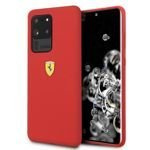 Pouzdro Ferrari Samsung Galaxy S20 Ultra Silikonové červené pouzdro