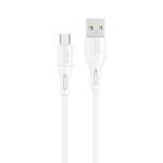 USAMS U68 microUSB 2A Fast Charge Kabel 1m bílý / bílý SJ502USB02 (US-SJ502)