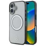 Etui Mercedes iPhone 16 6.1" transparent hardcase Printed logo MagSafe