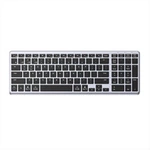 Wireless Membrane Keyboard UGREEN KU005 2.4G+BT (Silver-black)