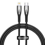 Baseus Glimmer Series kabel s rychlým nabíjením USB-C - Lightning 480Mbps PD 20W 1m černá