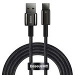 Baseus Tungsten Gold kabel USB-A - USB-C 480Mb/s 100W 2m černý (CAWJ000101)